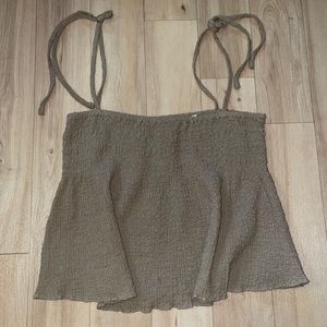 *NWOT* ASTR The Label smocked tie strap cropped top